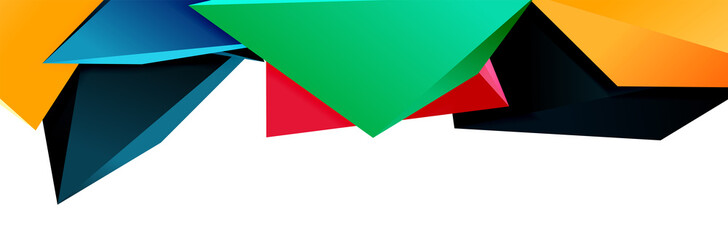 Triangle mosaic abstract background, 3d triangular low poly shapes. Geometric vector illustration for covers, banners, flyers and posters and other
