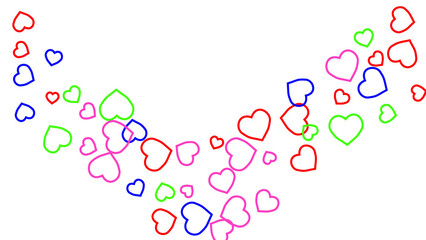 Hearts Background. Love style. Confetti texture. Romantic print.
