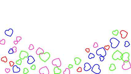 Hearts Background. Love style. Confetti texture. Romantic print.
