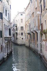 Obraz na płótnie Canvas panorama of traditional canal street of ancient city