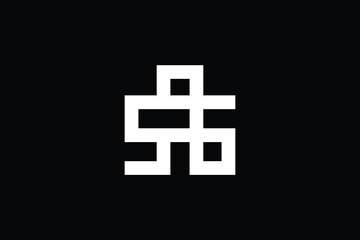 AS logo letter design on luxury background. SA logo monogram initials letter concept. AS icon logo design. SA elegant and Professional letter icon design on black background. AS SA