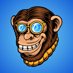 Happy chimpanzee