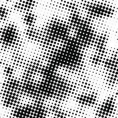 Abstract halftone black and white vector background. Grunge effect dotted pattern. Vector graphic designs. Texture illustration in EPS 10.