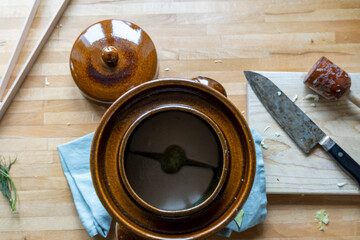 making home fermented white cabbage