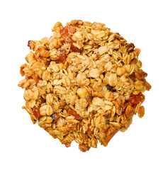 Oatmeal cookies isolated on a white background. Top view.