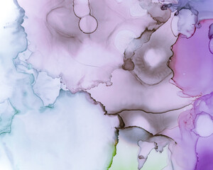 Ethereal Paint Texture. Alcohol Ink Wave 