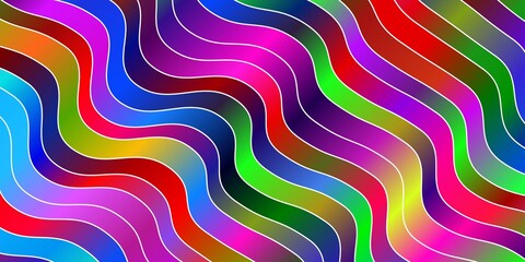 Fototapeta premium Light Multicolor vector template with wry lines.