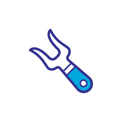 Barbecue fork icon, vector, design trendy
