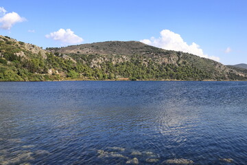 Koutavos Lagoon.  Koutavos Lagoon is located on the Greek island of Kefalonia.  The lagoon lies at the head of Argostoli Bay and acts as a nature reserve for wildlife including turtles and waterfowl.