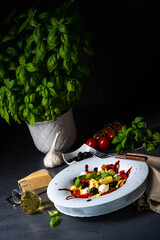 rustic tortellini pasta salad with mozzarella