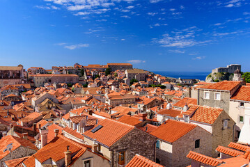 Fototapeta na wymiar Overview of the old town of Dubrovnik, Croatia