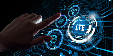 Business, Technology, Internet and network concept. LTE abbreviation, modern technology concept.