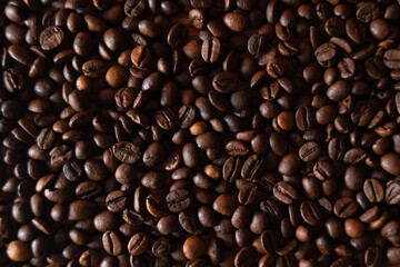 freshly roasted coffee beans background
