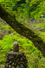 日本　宮崎県の高千穂峡のとり塚