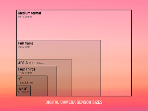 Digital camera sensor sizes comparison