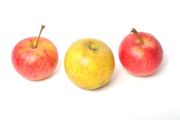 Apples on a white background