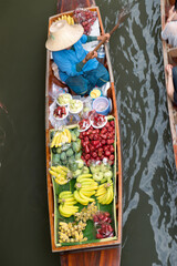 Damoen Saduak floating market, Bangkok, Thailand