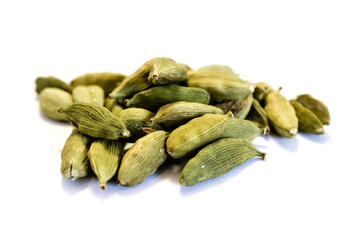 Cardamom isolated on white background