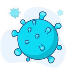 Coronavirus line vector icon. Corona virus outline illustration.