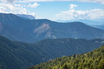 Naklejka na ściany i meble Landscape panorama of Seiser Alm in South Tyrol, Italy