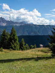 Landscape panorama of Seiser Alm in South Tyrol, Italy
