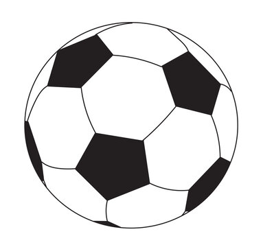An illustration depicting a classic soccer ball.