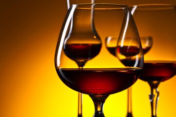 Glasses of brandy