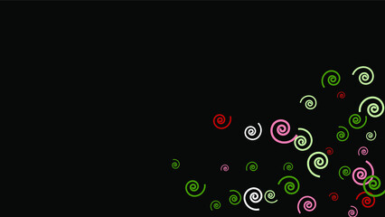 Festive Background with Colorful spirals. Trendy Pattern for Postcard, Print, Banner or Poster. Pretty spirals For Party Decoration, Wedding, Birthday or Anniversary Invitation. Vector