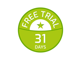 31 Days Free Trial logo, 31 Day Free trial image
