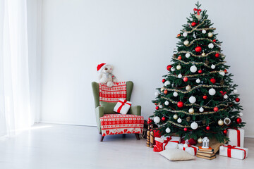 New Year's Interior Christmas Tree with gifts decor 2021 2022