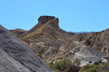 Rocher dans le désert de Las Bardénas en Espagne