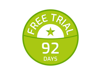 92 Days Free Trial logo, 92 Day Free trial image