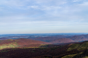 panorama z połoniny Caryńskiej - Bieszczady 