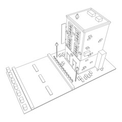 City building real estate concept.