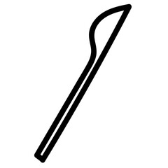 medical sterile scalpel for operation, coloring book, isolated object, vector medical doodles