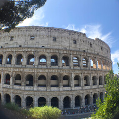Naklejka premium view of Colosseum in Rome, Italy