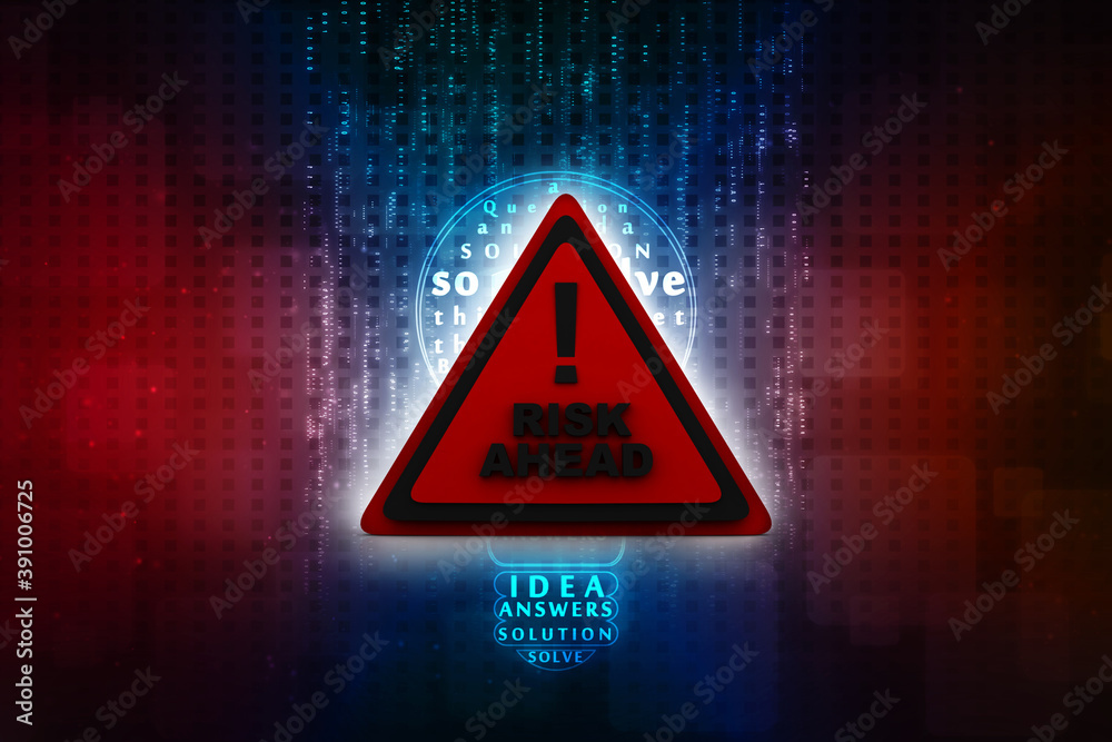 Poster 3d rendering exclamation mark with oops