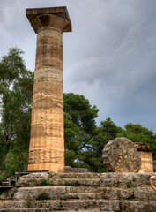 Ruines de temple grec à Olympie, Grèce