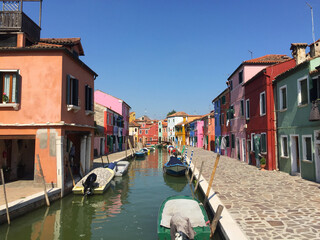 Fototapeta na wymiar view of Burano island in Venice Italy