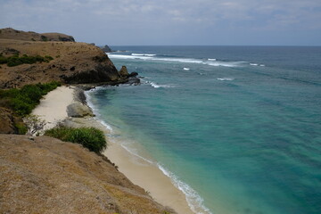 Fototapeta na wymiar Indonesia Lombok - Coastline view from Bukit Merese