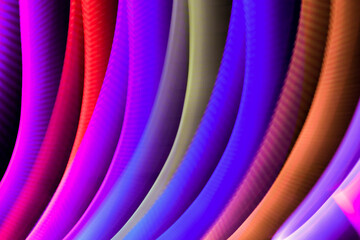 Wallpaper with bright curved lines multicolor. Background with copy space for screen or banner text. Lightpainting effect