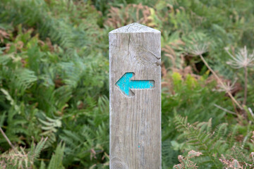 Hiking Arrow Sign; Loredo; Santander; Cantabria