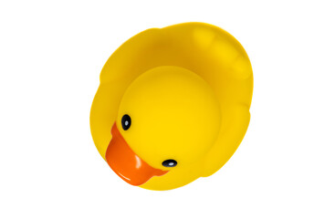 rubber duck for bath on white background