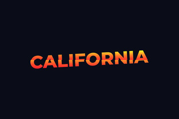 California modern sliced logo, ready to use as logo or advertisment material. Ready for print on any material.