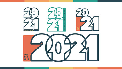 2021 graphics-logo with color theme for new year works.