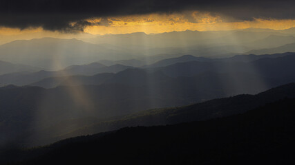 fog over the mountains