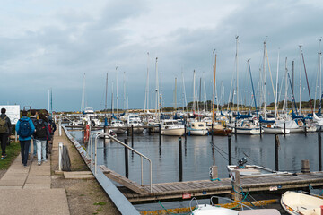 Fototapeta premium boats in the harbour on Aero