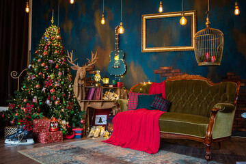 festive christmas and new year decorations	