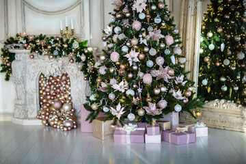 festive christmas and new year decorations	