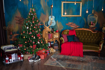 festive christmas and new year decorations	